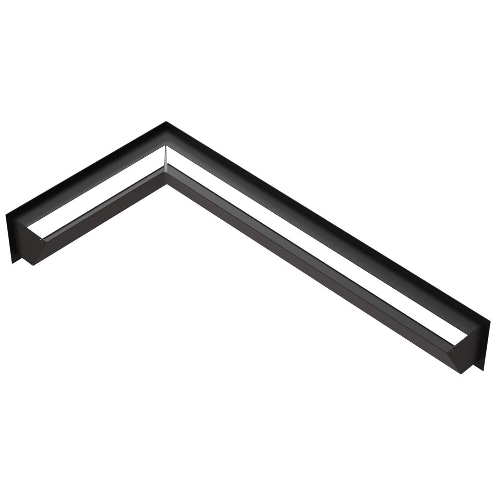 Vent Cover LUFT Corner Left 80x40x12 Black Slim