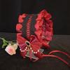 Lolita Lace Ribbon Bow Headband & Skirt Headdress