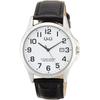 Citizen Q&Q Analog Watch 10-Year Battery Life Waterproof Date Synthetic Leather Band A23A-003PK Men's White