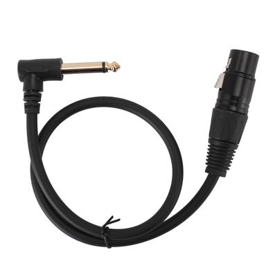 XLR Female To 6.35mm Male Mono Cable Balanced XLR Female To 1 4 Inch Male 90 Degree Right Angle Cable Cord