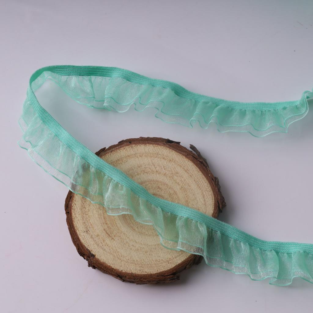Elastic Snow Yarn Fungus Lace, Width 2cm Headband DIY Lace Decorative Cuffs Dream Pleated Baby Clothes Handmade Accessories