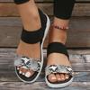 Fashion New Casual Shoes Loose Fitting Leopard Print Slippers Thousand Birds Stripe Design Rubber Outsole Women's Sandals Zapatos Mujer