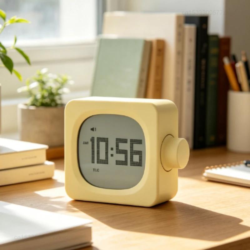 LED Alarm Clock with Backlight Battery Operated LCD Display Temperature Humidity Monitor Multifunction Home Sensor Tools Desktop
