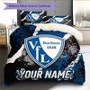Custom Name VfL Bochum Pattern Bedding Quilt Set  Home Decoration  Gift (1 * duvet cover + 2 * pillowcase  without core)
