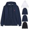 Spring Thin Hooded Cardigan Color Sweatshirt Embroidered Loose Large Paul Men's Coat
