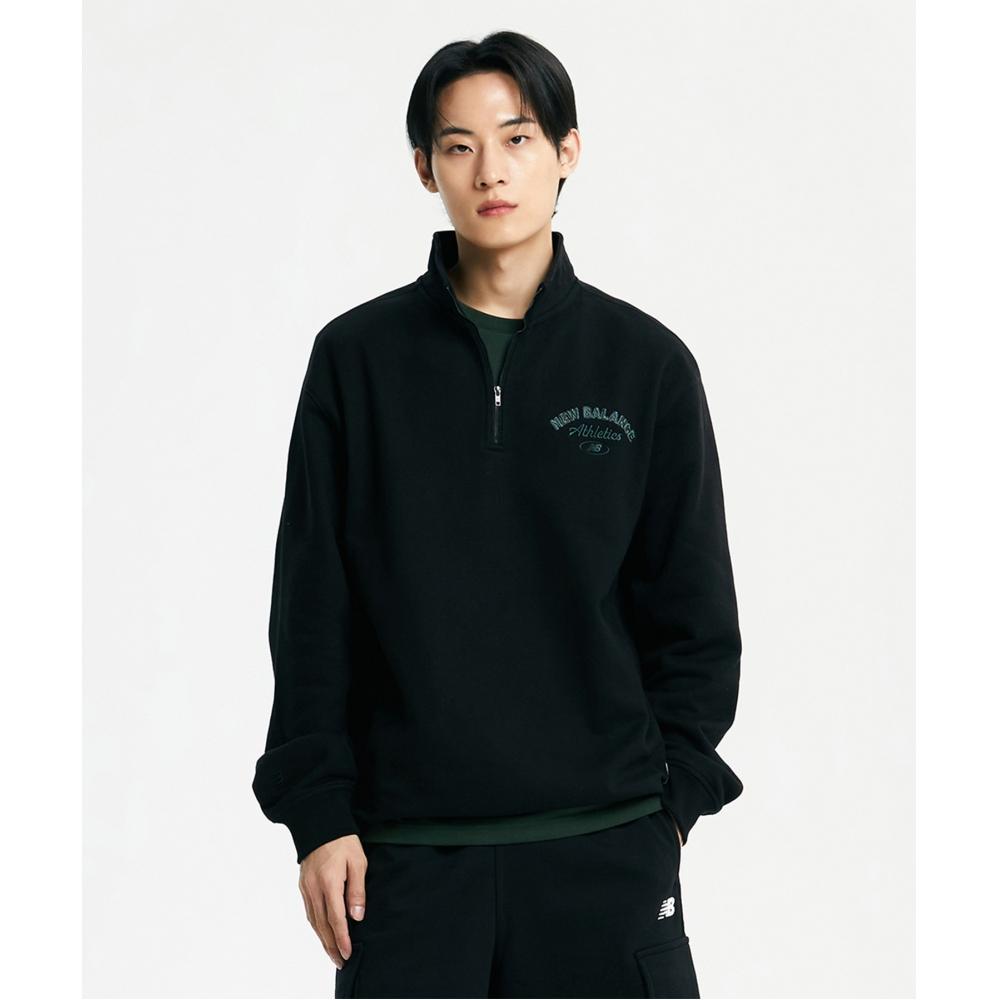 

NEW BALANCE NBNCD41913 UNI Athletics Толстовка с полузастежкой-молнией с начесом и полуоблегающим кроем (ЧЕРНЫЙ)