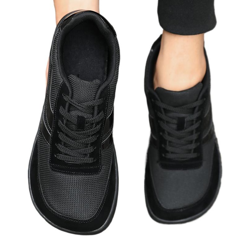 Blotevoetenschoenen Heren Dames Nul Drop Brede Teen Minimalistisch Veterschoenen   Mode Comfortabel Lichtgewicht Wandelschoenen 39 black