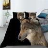 Cool Wolf Series Polyester Quilt Cover Pillowcase Two Or Three Piece Digital Printing