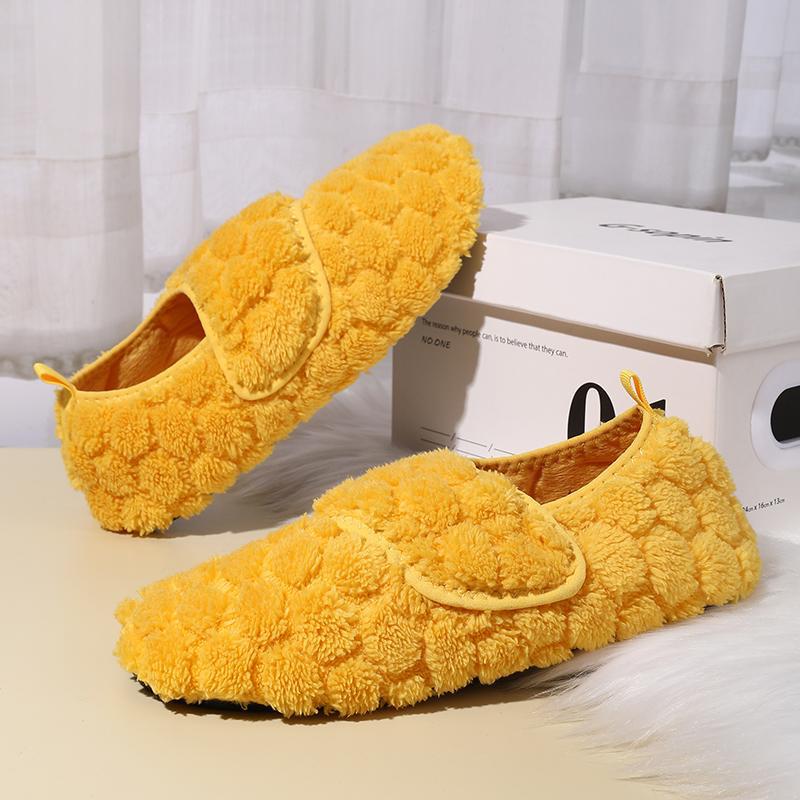 Unisex Velvet-Lined Cotton Shoes & Home Slippers, Sizes 20-47