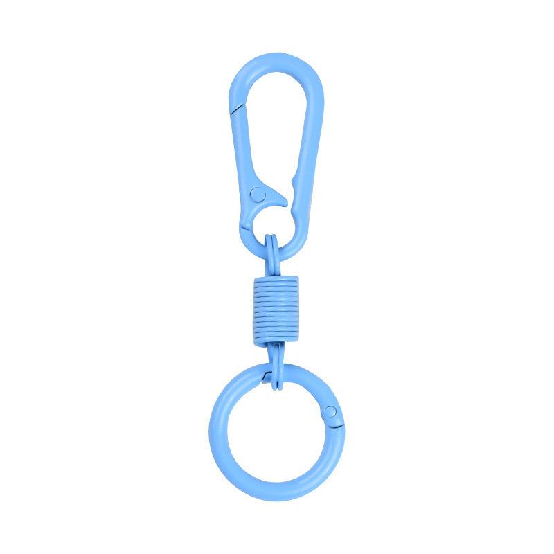 Bunter doppelseitiger Schlüsselanhänger mit Spirale für Rucksäcke und Autoschlüssel