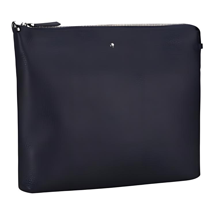 Montblanc Meisterstück Series Handheld Zipper Soft Grain Leather Clutch Men clutch Dark-Blue 124698