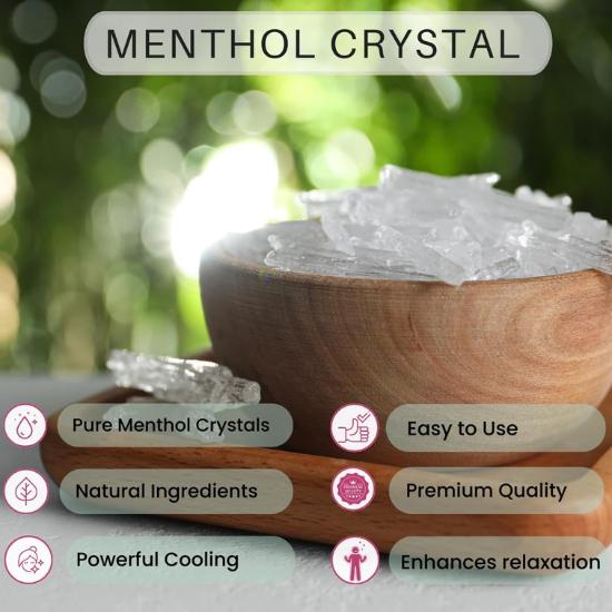 Mentolové krystaly 4 oz Máta rolní Máta Čistě organické 100% přírodní od Bless International