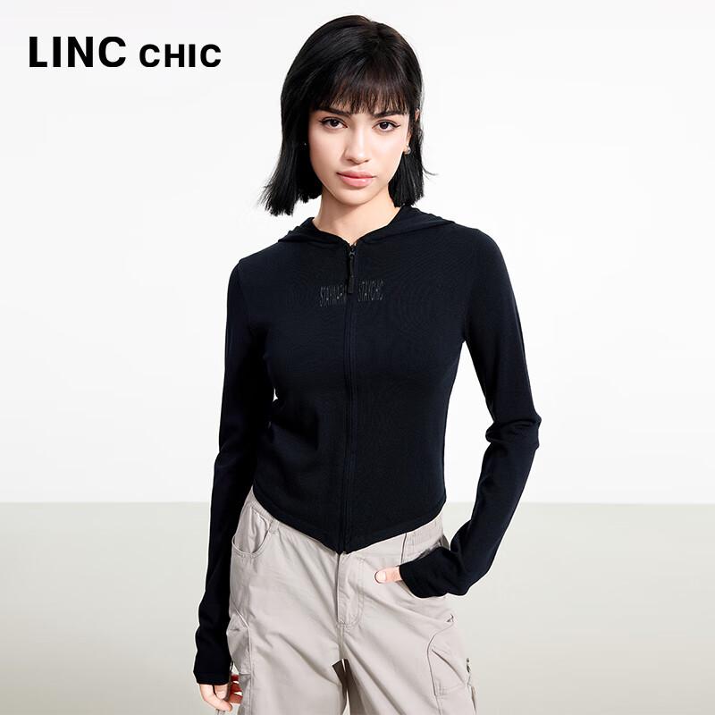 Jin Yujie Women's 2025 Summer Hooded Slim-Fit Knitted Cardigan