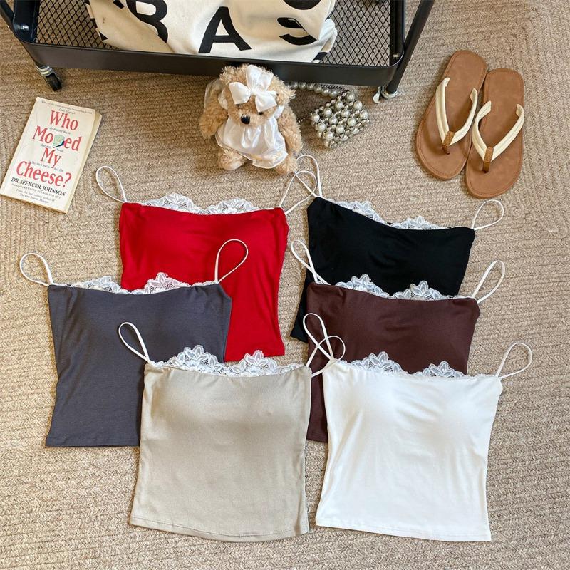 Rayon Halter Vest with Chest Pad Beautiful Back Lace Sexy Outside Wear with Fashion Design Blouse