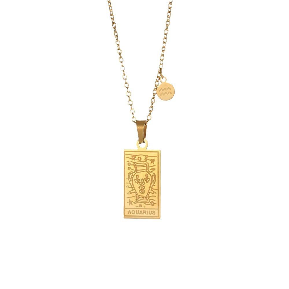 European and American New 12 Constellation Necklace Pendant Rich Men and Women Couple Necklace