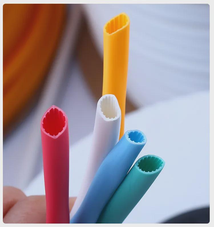 Inner Teeth PVC Coding Tube: Plum Blossom Design, Sizes 1.5-8, Multi-Color