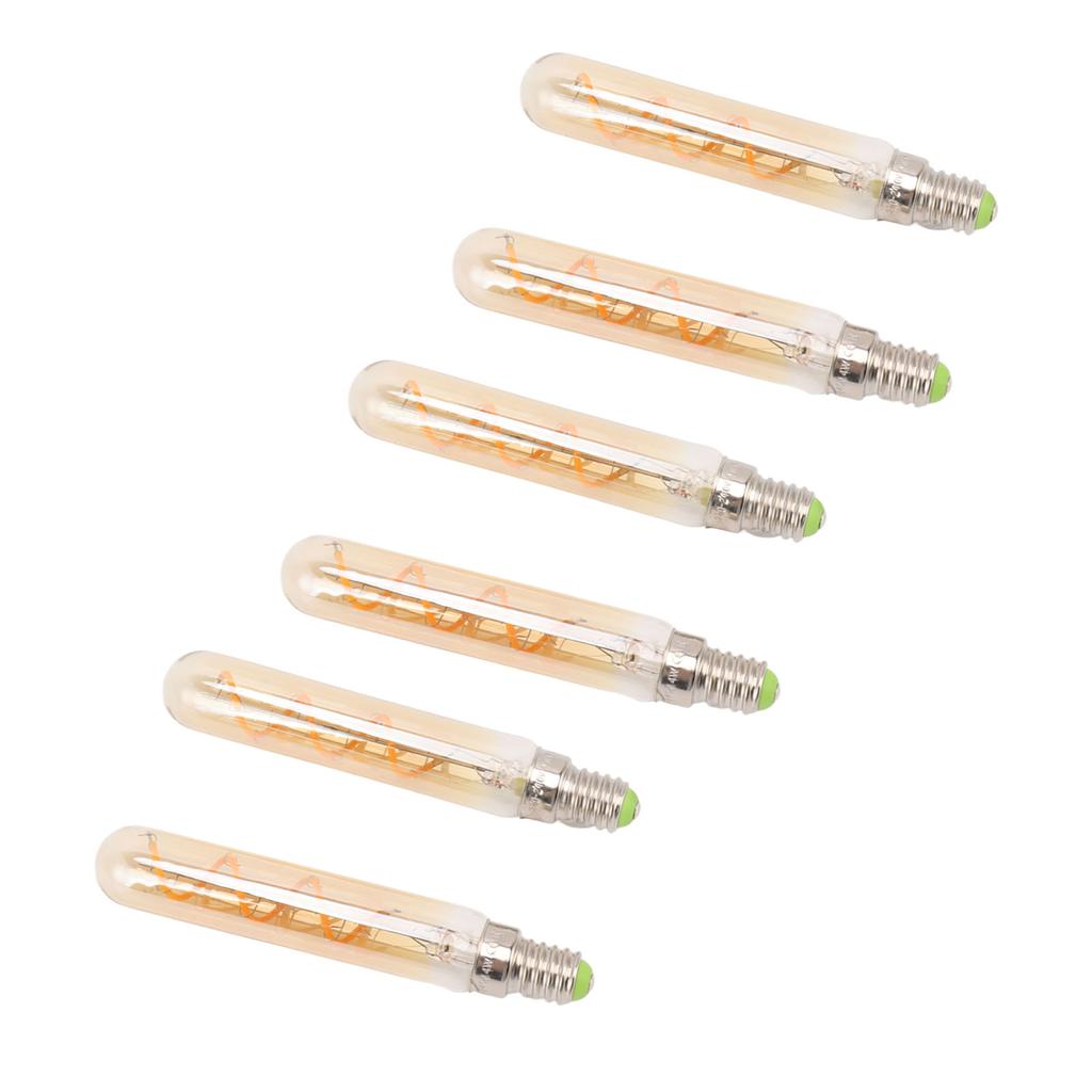 2 PCS E14 LED Light Bulb 3w Golden Tubular Bulb for Pendant Wall Scones Tube Light Bulbs Desk Lamp
