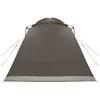 Cabin Tent with Roof Brown and Gray 8 Person Polyester and Steel