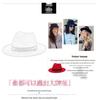 Zhen Yueqi Unisex Korean Style Jazz Fedora Hat, Wool-Blend, Wide Brim, Autumn/Winter.