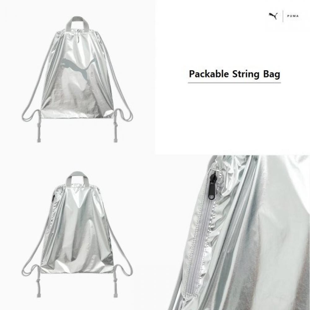 Puma Packable String Bag 093237 01 01 silver