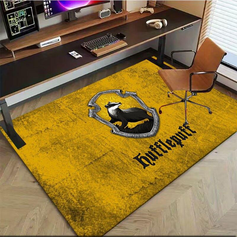 Hufflepuff House Crest Badge Harry Potter PrintOffice Mat Home Decor Gift For Halloween & Christmas LC68