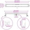 2 in 1 Shower Drain Silver 80 cm Stainless Steel 304