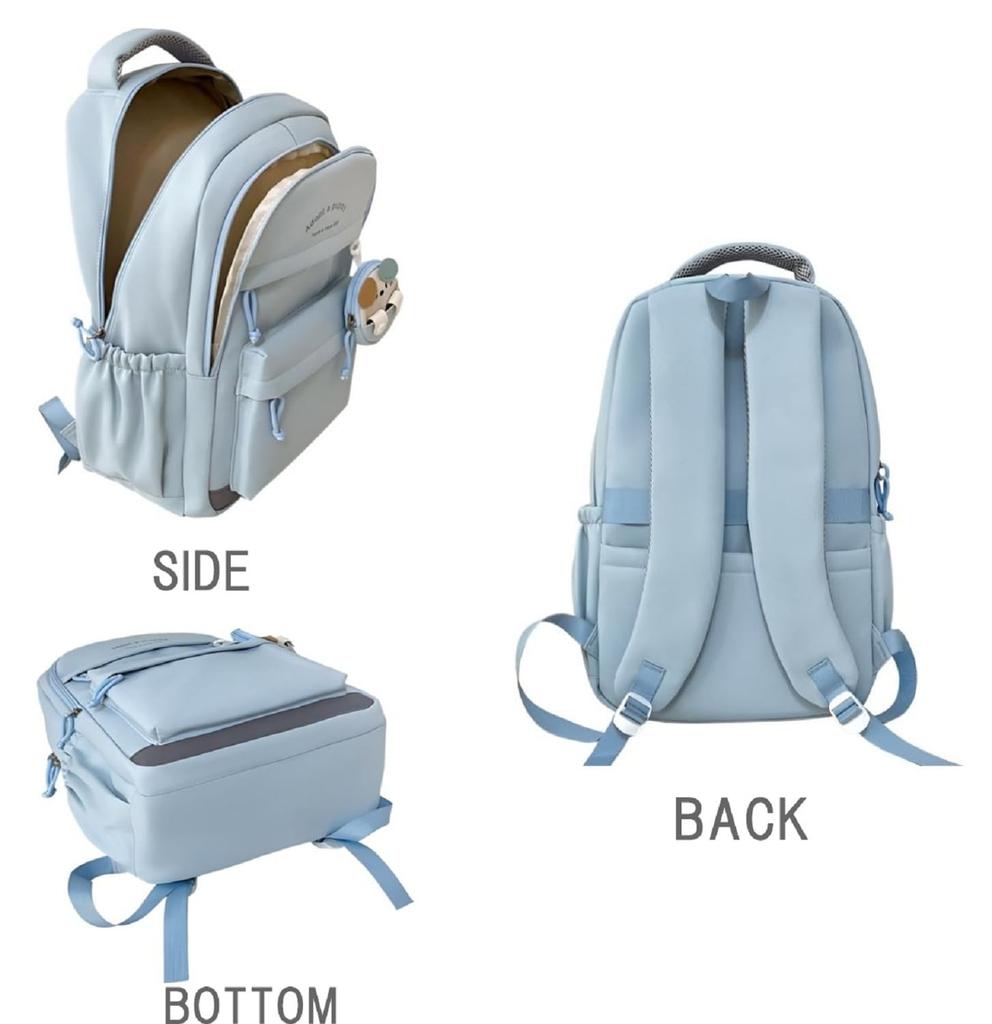 Blue Refrain Lightweight Waterproof Large Capacity Backpack with Perfect for High School and Elementary School Students Women's Pouch, Girls,