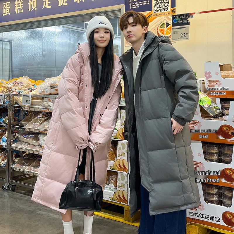 Nouvelle doudoune longue jusqu'au genou Automne/Hiver: Manteau chaud décontracté unisexe