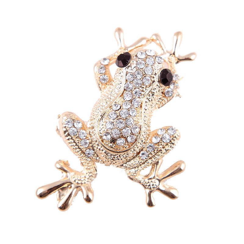 

2016 Новая корейская мода Frog Prince Rhinestone Brooch для женщин