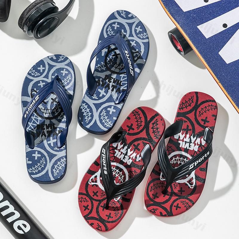 Fashion Men's Flip Flops Casual Fashion New Outdoor Beach Slippers Summer Sandals Flat Slipper Home Man Non-slip Flip Flops Zapatos