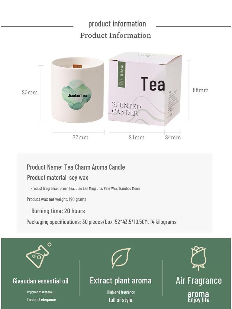 Scented Soy Wax Aromatherapy Candles in Round Ceramic Cups for Home, Hotel, and Bedroom