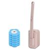 Disposable Toilet Brush Set Wall Mounted with Replaceable Refill Heads Cleaning Tool with Storage Holder Bathroom Cleaner Kit