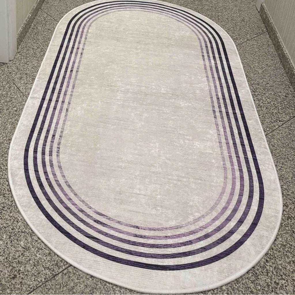 Purple Oval Carpet – Stylish and Decorative Design Runner, Soft Carpet, Modern Design Carpet, Living Room Carpet, Kitchen Rug