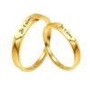 Adjustable Classic Couple Rings Set Rhodium/Gold Plated Brass Open Rings with Zircon Flower Design for Lovers