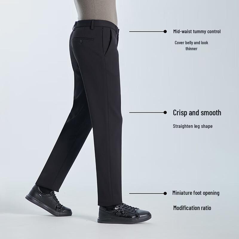 LILANZ Men's Winter Far Infrared Fleece-Lined Business Casual Pants