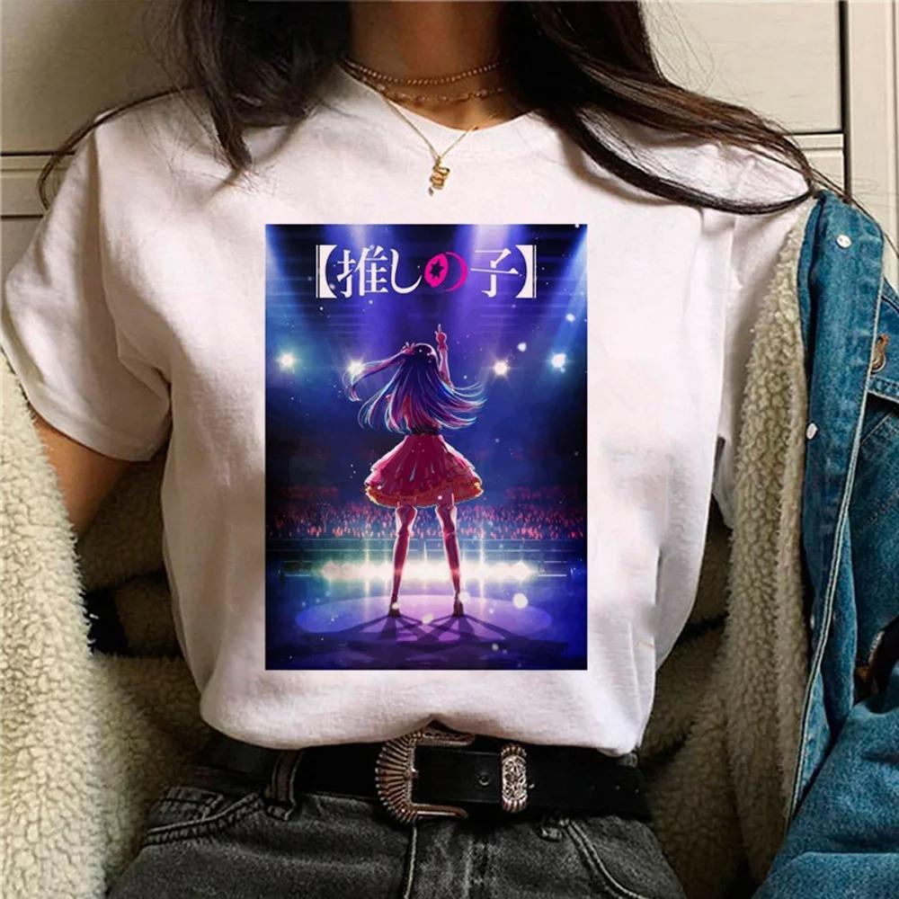 Animation Print T-Shirt Rundhalsausschnitt Kurzarm T-Shirts Lässige Oberteile Damen Lockerärmlig Mode Trendig Weiß Kleidung Sommer