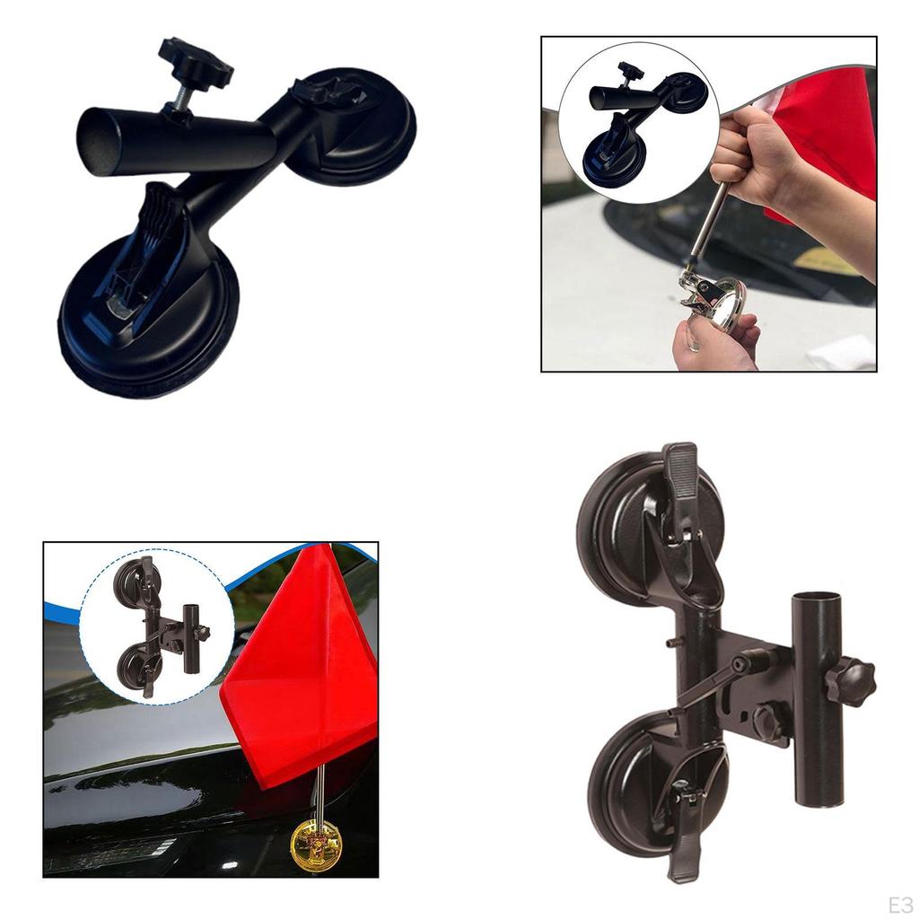 Flag Pole Mount Suction Cup for Car Rvs Bracket Stand Smooth Surface 3cm Diameter Tube