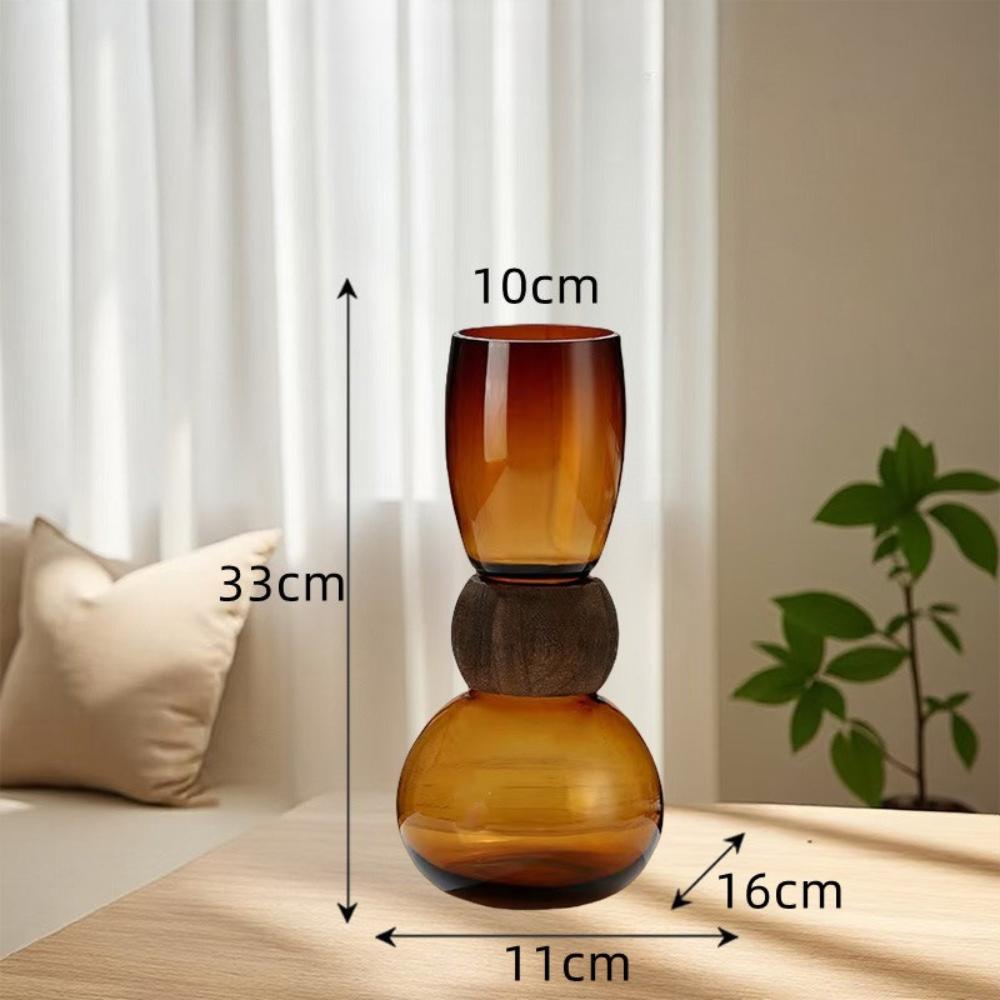 Creative Design Glass Vase Hydroponic Flower Arrangement Vase Dining Table Coffee Table Decoration Cute Simple Gift Idea
