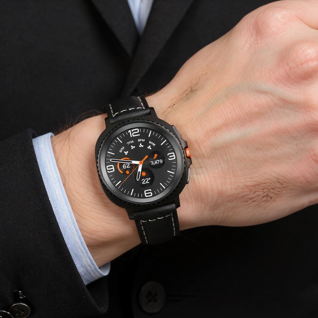 Leather Strap For Samsung Galaxy Watch 8 44mm 40mm No Gap Replacement Band Galaxy Watch 8/8 Classic 46mm Bracelet Accessories