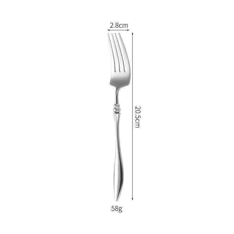 French 304 Stainless Steel Cutlery Sets Heavy Fork Spoon Knife Table Full Service Table Wedding Decoration Utensils Kitchen
