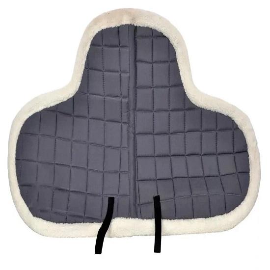 Ridex Graue Farbe Polycotton Gestepptes Design Englischpferd Sattelunterlage.