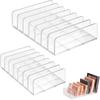 Klarer Acryl-Make-up-Organizer - Lidschattenpalette-Displayständer & 7-Schlitz-Lippenstifthalter Platzsparend für Schminktisch