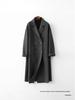 Women's Double-Faced Wool Double-Breasted Long Coat - Classic Suit