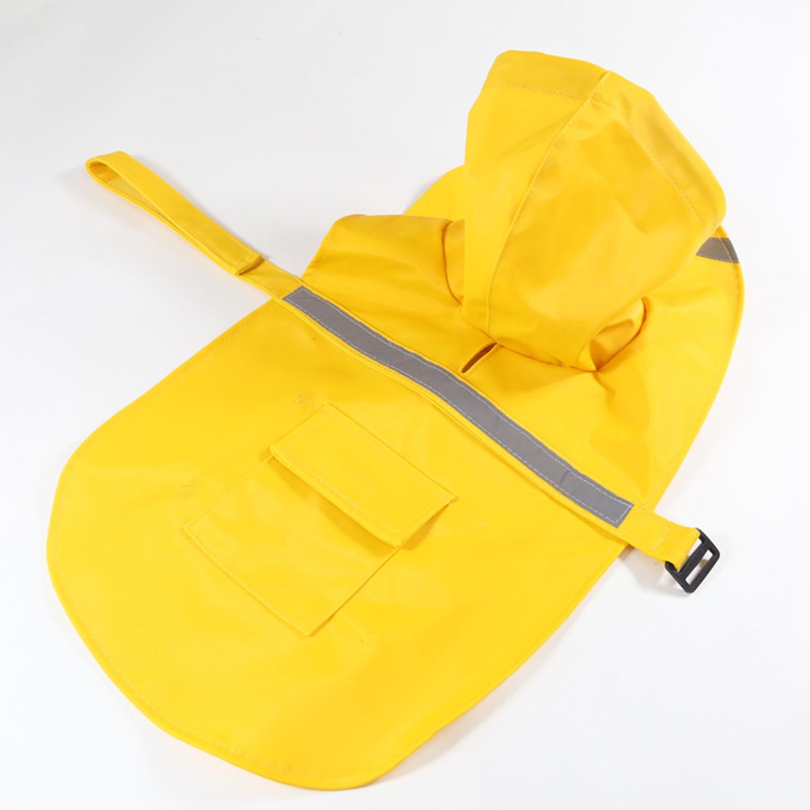 

Pet Raincoat Dog Raincoat Labrador Golden -Reflective Snowproof Large Dog Clothes XS жёлтый