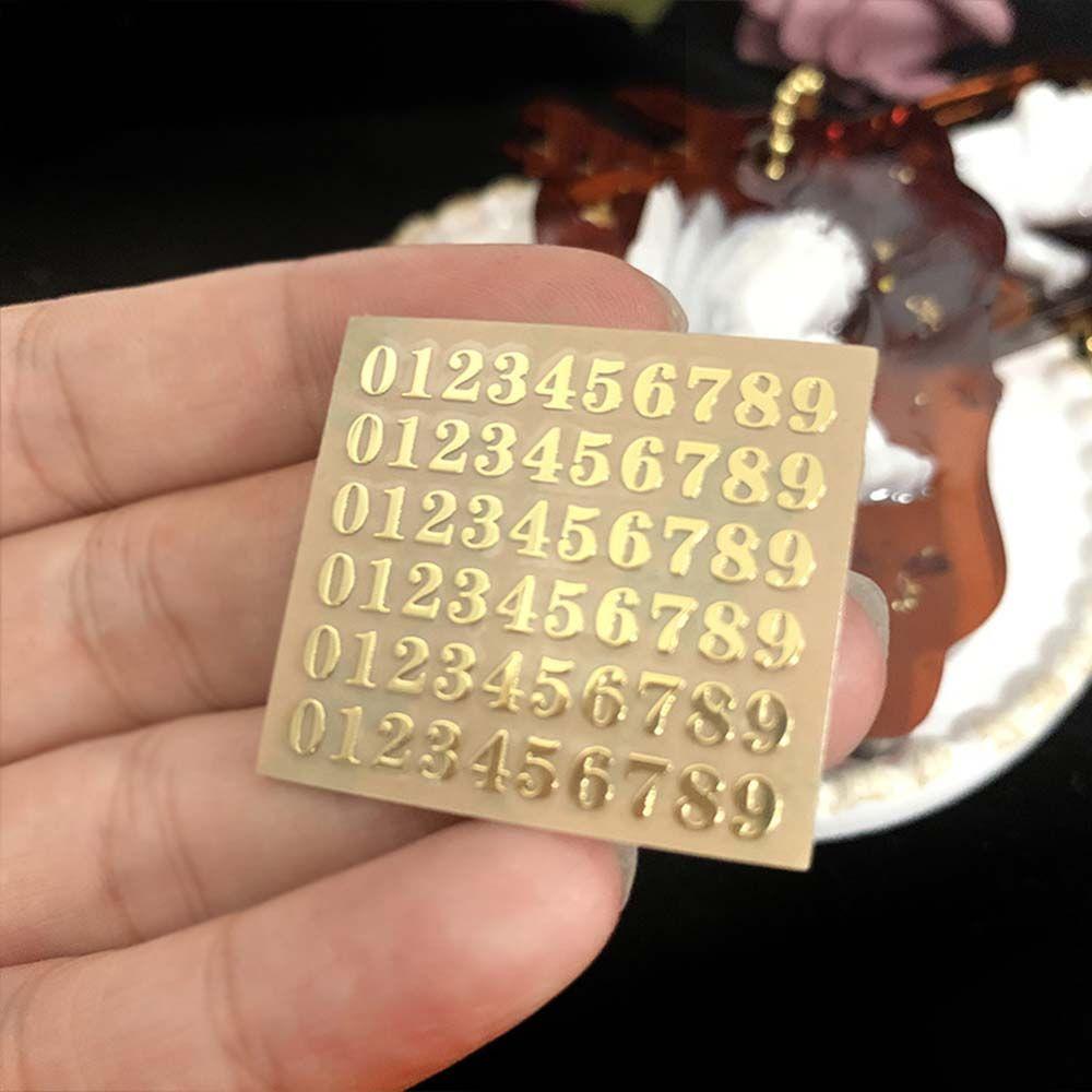 Epoxy Resin Filler English Letters Scrapbook decoration Epoxy filling sticker Alphabet Sticker Labels Stickers Number Sticker