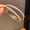 Love Heart Shape 18k Gold Plated Cuff Bracelet With Zirconia For Women Fashion Accessories