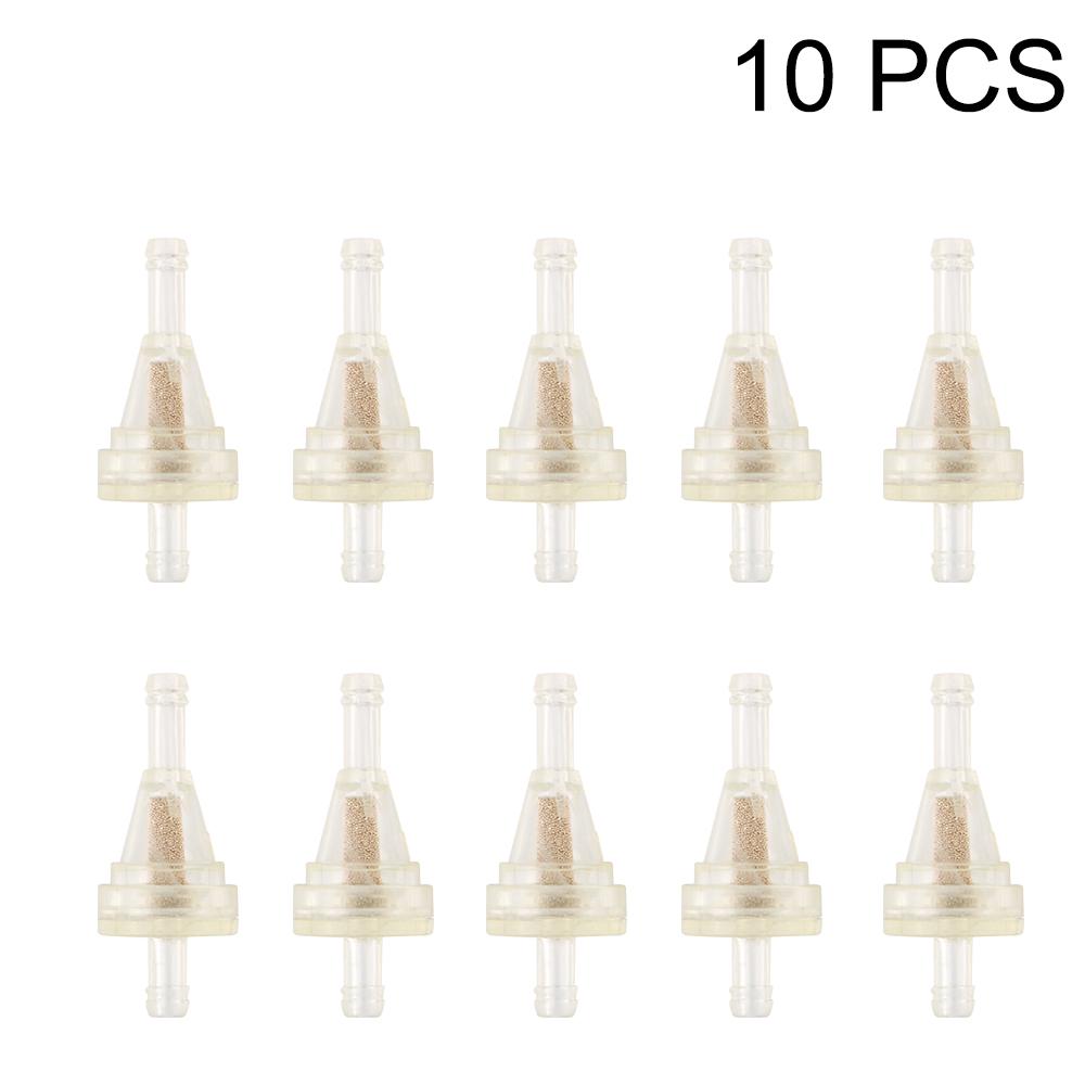 

10 шт. Аксессуары для мотоциклов, встроенный газовый топливный фильтр, бензиновый фильтр для мотоцикла Dirt Pite Bike ATV UTV 1/4 6,3 мм, замена мотоцикла