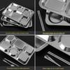 Shengjia 304 Stainless Steel Divided Meal Tray