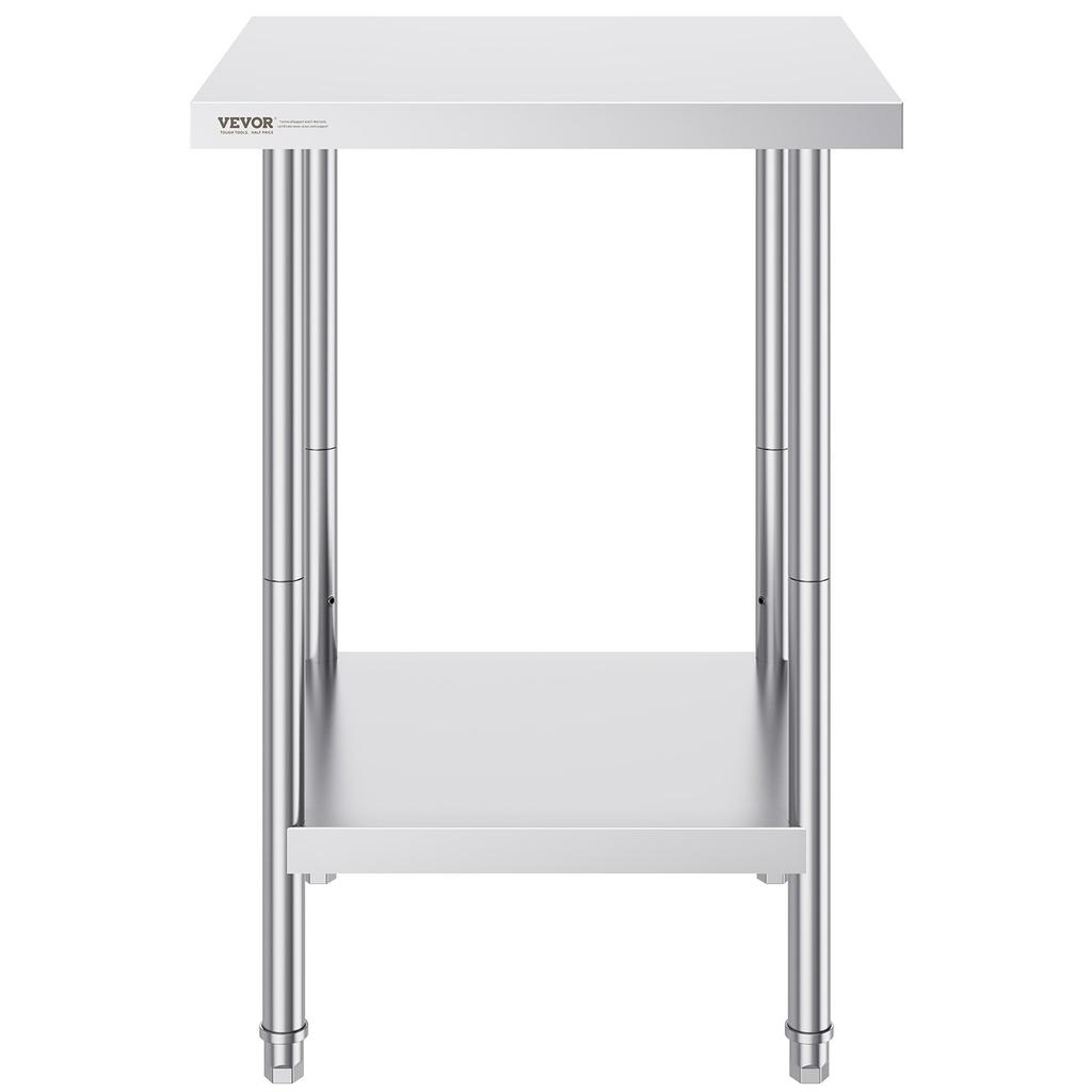 Stainless Steel Work Prep Table Commercial Worktable Food Prep 24x24x34in