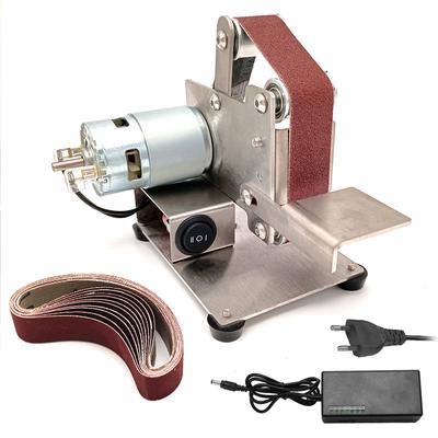 Amoladora multifuncional, Mini lijadora de banda eléctrica, pulidora artesanal, cortadora de bordes